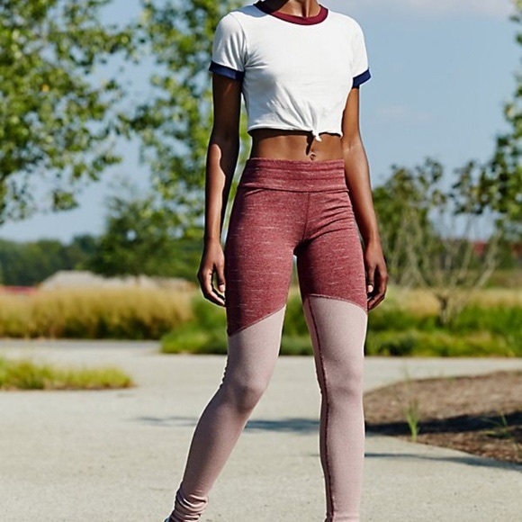 Free People Movement Evolution Leggings in Wine - Picture 1 of 9